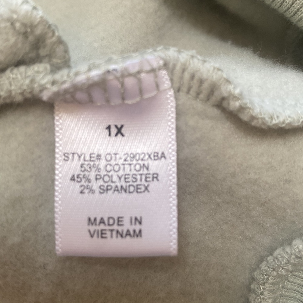 NWOT Zenana Outfitters Womens 1X Sage Green Sweatshirt. So soft! With pockets. - Picture 5 of 12